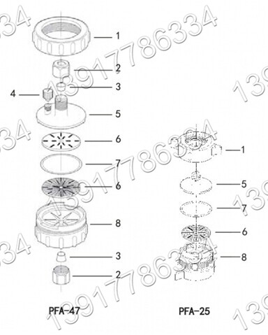 ADVANTEC PFA在線固定器結(jié)構(gòu)圖