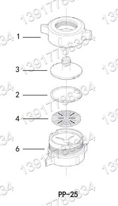 ADVANTEC PP-25 PP聚丙烯在線濾膜固定器可更換部件 ADVANTEC PP-25聚丙烯在線濾膜固定器可更換部件