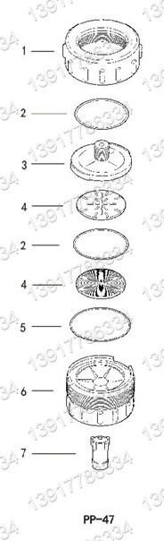 ADVANTEC PP-47聚丙烯在線濾膜固定器可更換部件 ADVANTEC PP-47聚丙烯在線濾膜固定器可更換部件