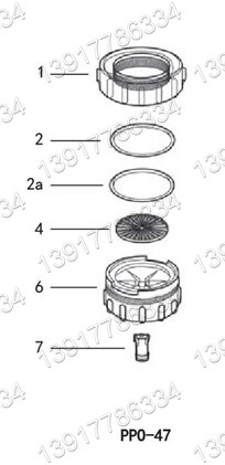 ADVANTEC PPO-47聚丙烯在線濾膜固定器可更換部件 ADVANTEC PPO-47聚丙烯在線濾膜固定器可更換部件
